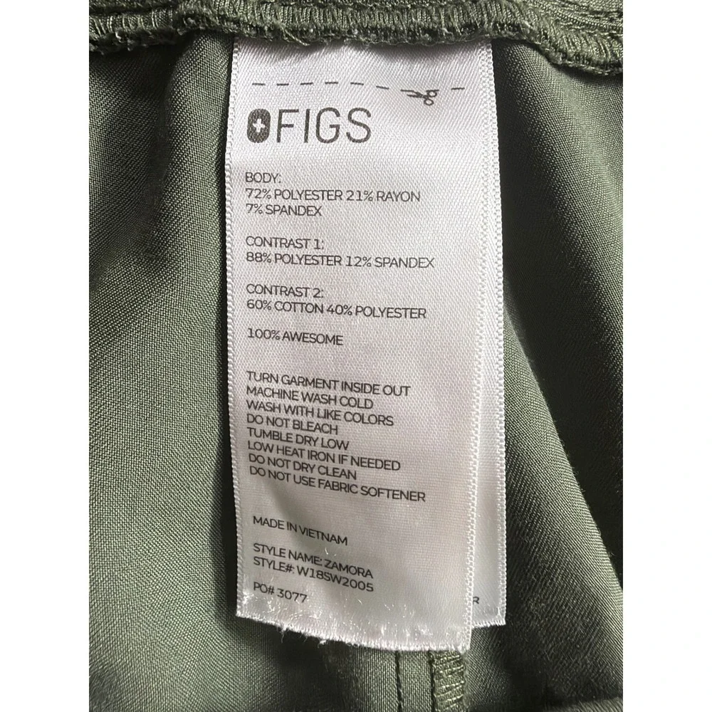 Figs Zamora Jogger Scrub Pants Mens XL Olive Green Technical W18SW2005